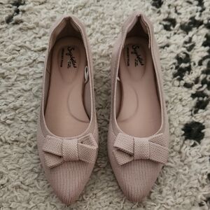 Seychelles Belle Knit Bow Pointed Toe Flats